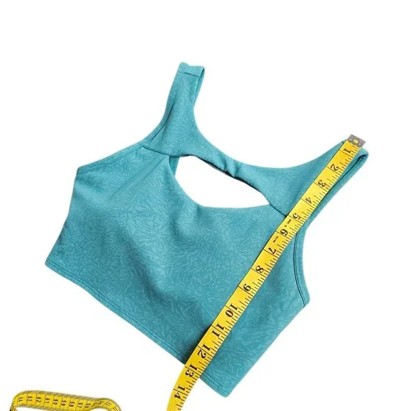 Lululemon Everlux Cut-Out Train Bra, Medium Support, B/C Cups, Green,Teal Size 6 - Picture 6 of 7